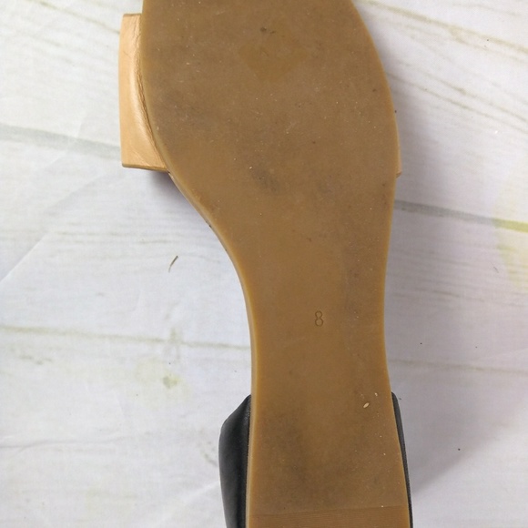 Madewell's 1937 Tan Black Slip On Flats Sz 8 Shoes - Picture 3 of 8